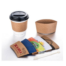 Disposable corrugated coffee cup sleeve milk tea custom paper cup sleeve